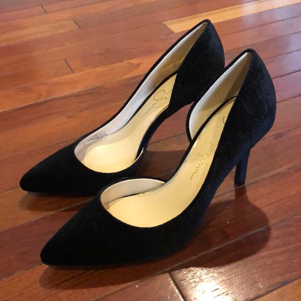 Jessica Simpson velvet heels